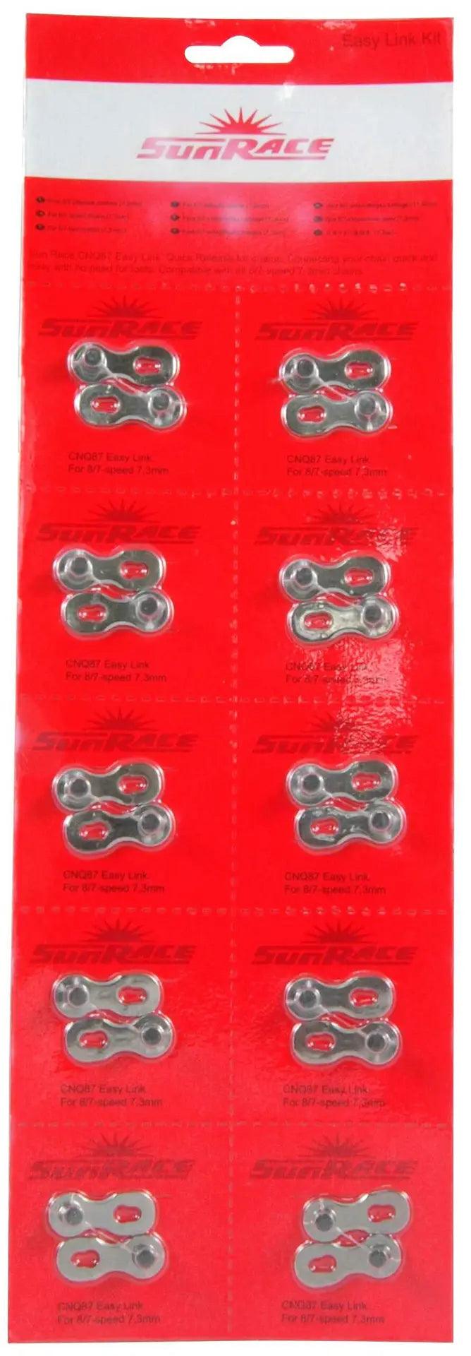 Engate Powerlock de corrente SunRace CNQ87 - 7/8v (Blister 10 unidades)