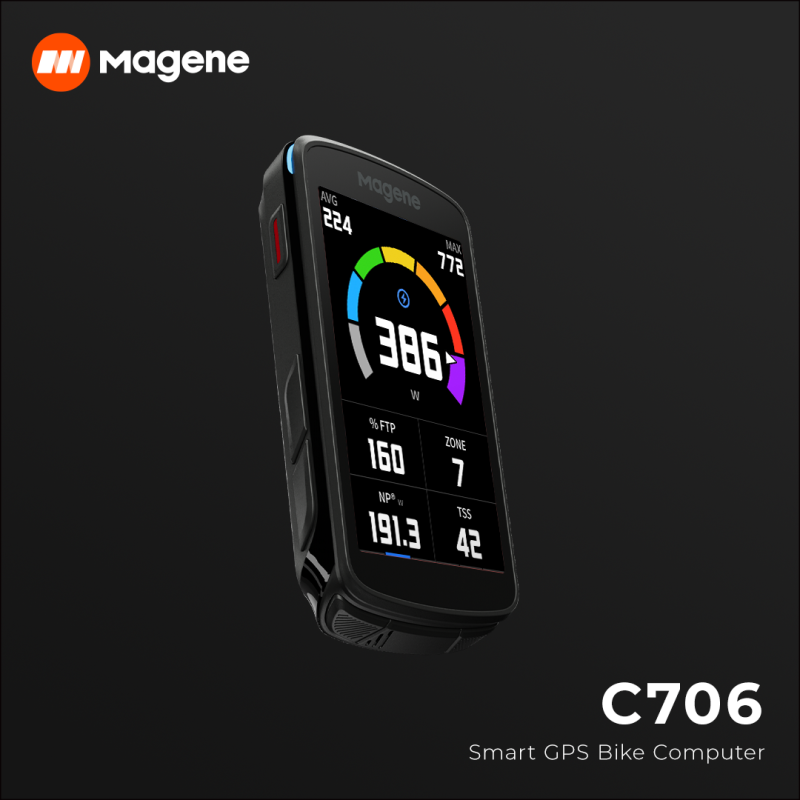 Ciclocomputador GPS Magene C706 (Ecrã 3.3 Ciclocomputador GPS Magene C706 (Ecrã 3.3